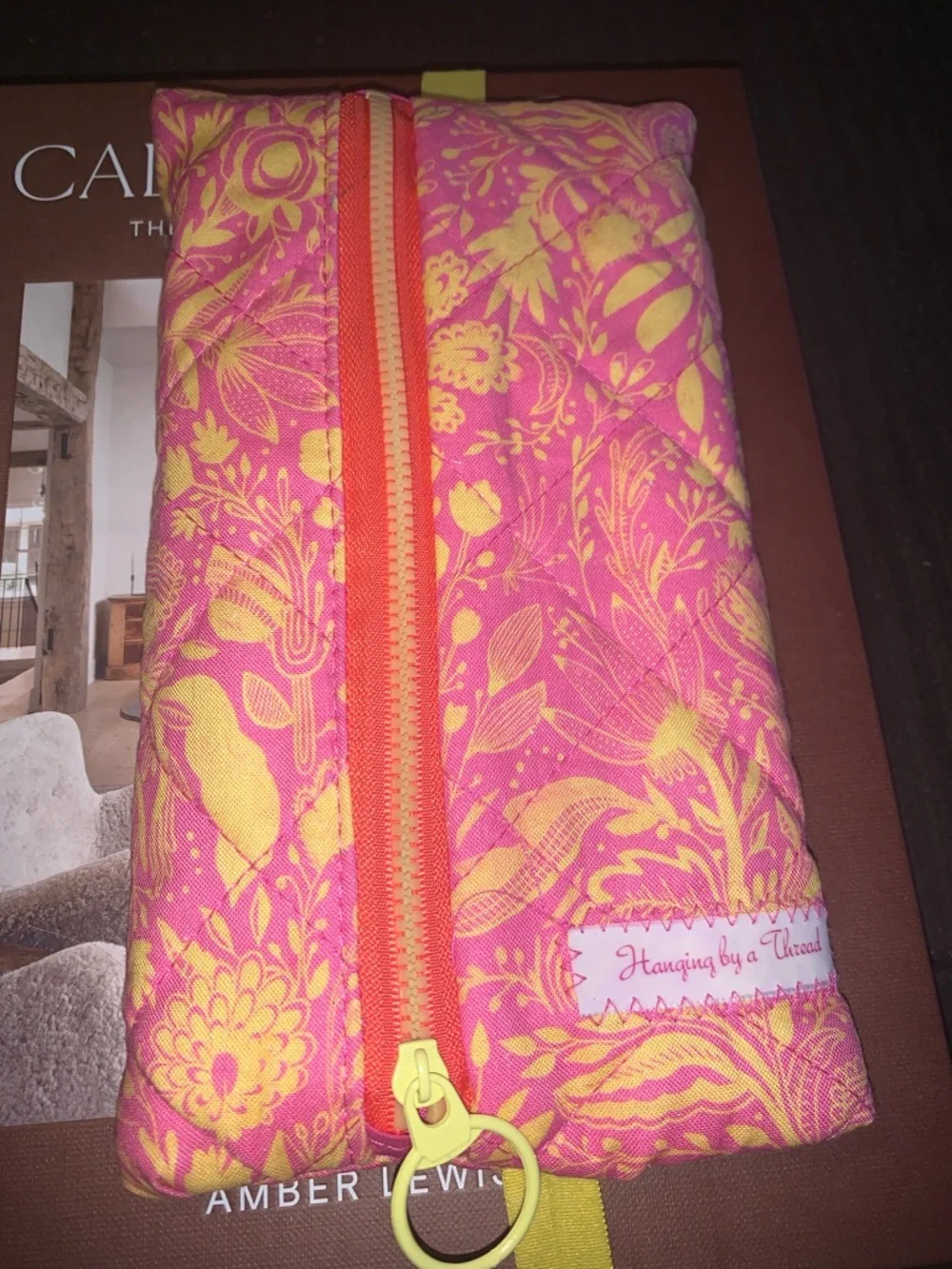Pink & Yellow Floral Pencil Case